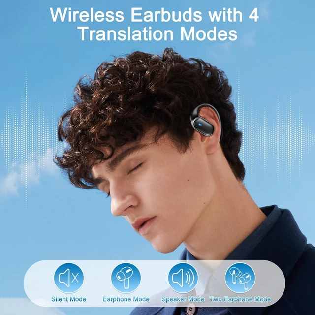 Alt view image 4 of 5 - Srotek AI Translation Earbuds Real Time, 144 Languages Translator Earbuds