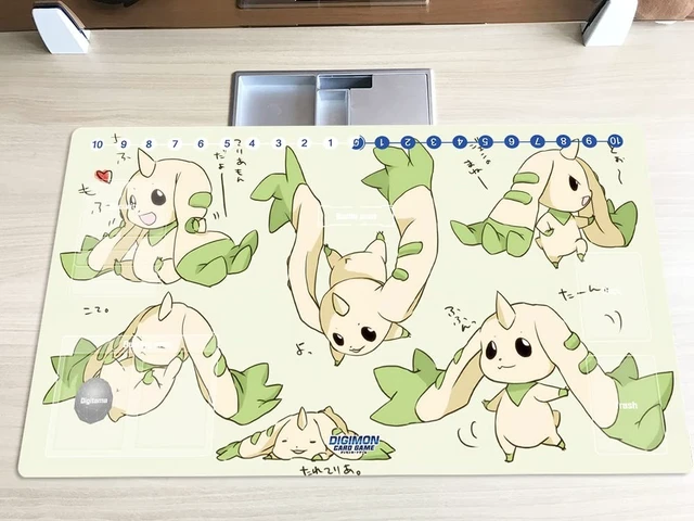 Alt view image 2 of 5 - Mlikemat New DTCG Duel Playmat Digimon Board Terriermon Anime Trading Card Game Mat Desk Pad + Free Bag (ZD002-686-SM)