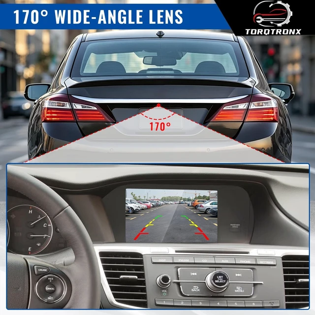 Alt view image 3 of 5 - 39530-T2A-A31 Backup Camera Rear View Reverse Parking Assist Camera Fit for Honda Accord Sedan 2014-2017, 170 Wide Angle Night Vision Replace OE# 39530-T2A-A21 39530T2AA31 590-440