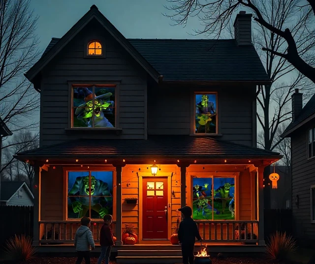 Alt view image 5 of 5 - AtmosFX Monster Bash Digital Decoration on USB Includes 6 Atmosfx Video Effects for Hallloween