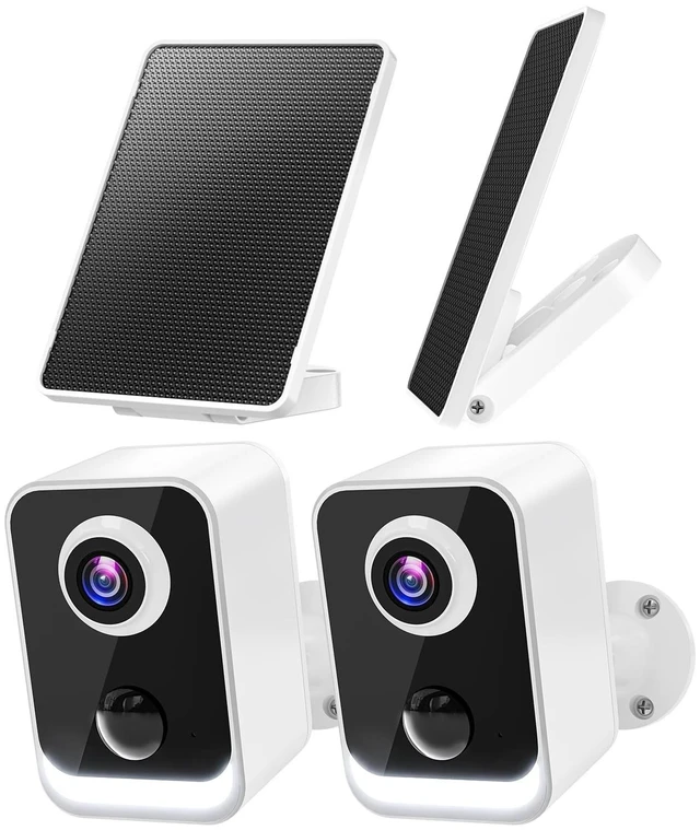 Main image of 2K Solar Camera Outdoor Wireless, Battery Powered, 30-Day Free Cloud,2 Pack