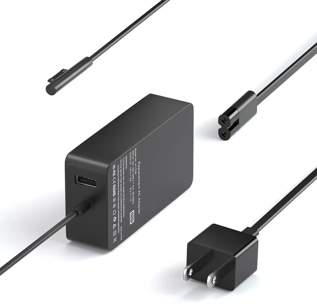 Main image of 65W Surface Pro Charger - Power Adapte Compatible with Microsoft Surface Pro 11/10/9/8/7+/7/6/5/4/3/X, Surface Laptop 7/6/5/4/3/2/1,Book 3/2/1, Go Tablet, Support 44W 36W, Long Power Cord