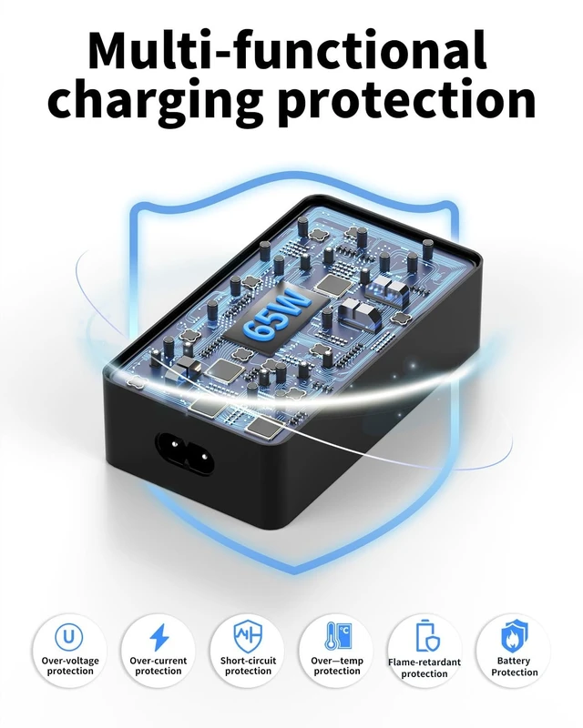 Alt view image 4 of 5 - 65W Surface Pro Charger - Power Adapte Compatible with Microsoft Surface Pro 11/10/9/8/7+/7/6/5/4/3/X, Surface Laptop 7/6/5/4/3/2/1,Book 3/2/1, Go Tablet, Support 44W 36W, Long Power Cord