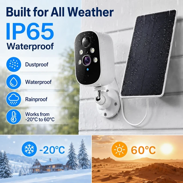 Alt view image 5 of 5 - XVIM 2Pcs 2K Solar Security Wireless Camera Outdoor