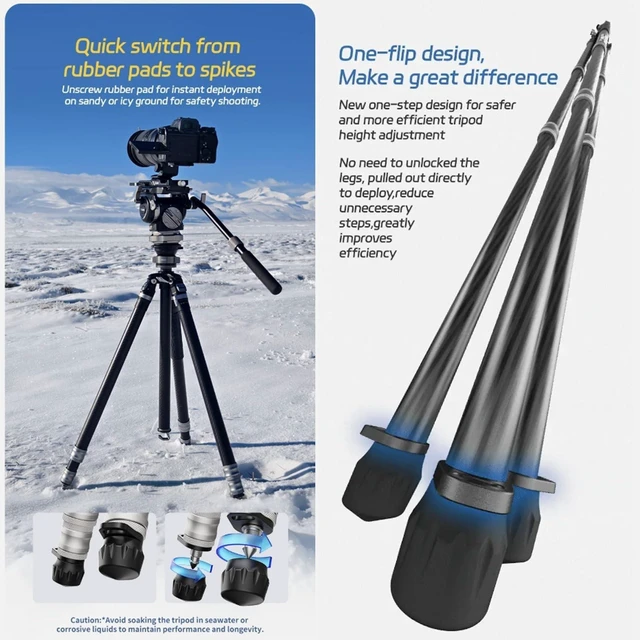 Alt view image 2 of 5 - YC Onion Tako T23 Carbon Fiber Tripod with BC44 Ball Head, 182.5cm