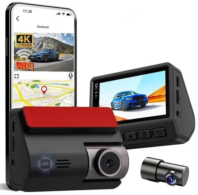 Main image of GymAora 4K+1K Dash Cam Front and Rear, Car Dash Cam with 3" IPS Display