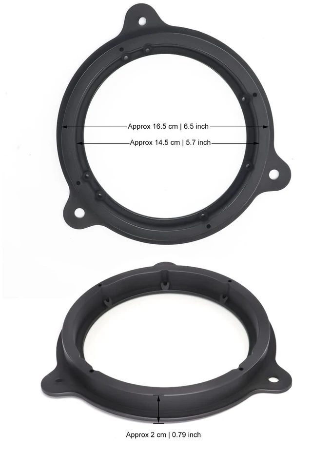 Alt view image 2 of 5 - REAMTOP 6.5 Inch Black Plastic Speaker Adapter Bracket Ring for Nissan / Infiniti