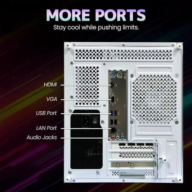 Alt view image 5 of 5 - ZHICGCP Gaming PC Desktop computer - AMD Ryzen 7 5700X - NVIDIA RTX 5060 8GB-16GB DDR4 3200MHz - 1T M.2 NVMe - Windows 11