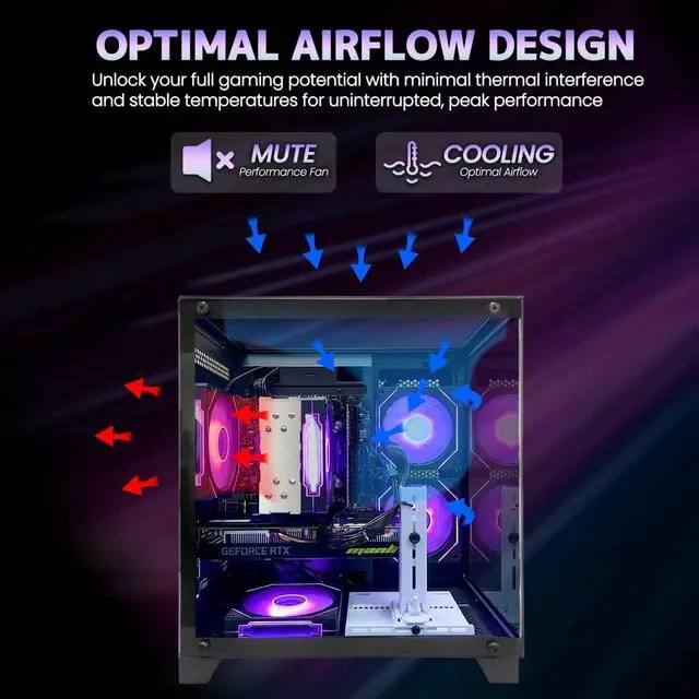 Alt view image 4 of 5 - ZhICGCP Gaming Desktop PC, Intel i5 12400F, RTX 3050 , 16GB RAM, 1TB SSD, Windows 11 Home