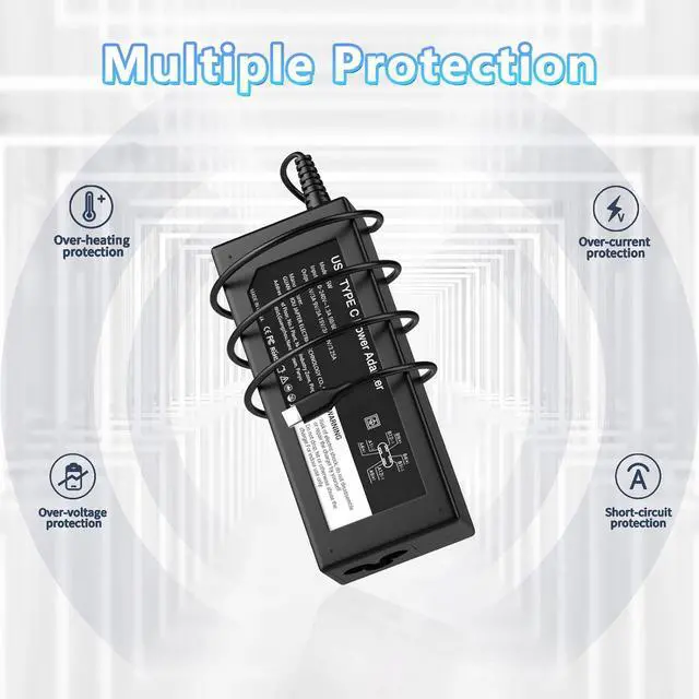 Alt view image 4 of 6 - 65W USB C Laptop Charger Compatible with  Laptop and Universal Chromebook Also Compatible with  Chromebook USB Type C Power Cord