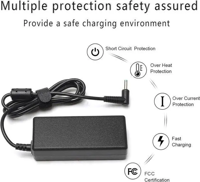 Alt view image 6 of 7 - Charger for HP Laptop Computer 65W 45W Compatible with HP Chromebook/Probook450 650 640 G5 G4 G6 G7 G8 Elitebook/Pavilion/x360 11 13 14 15 17 Zbook Notebook 15 17 AC Power Adapter Laptop Charger