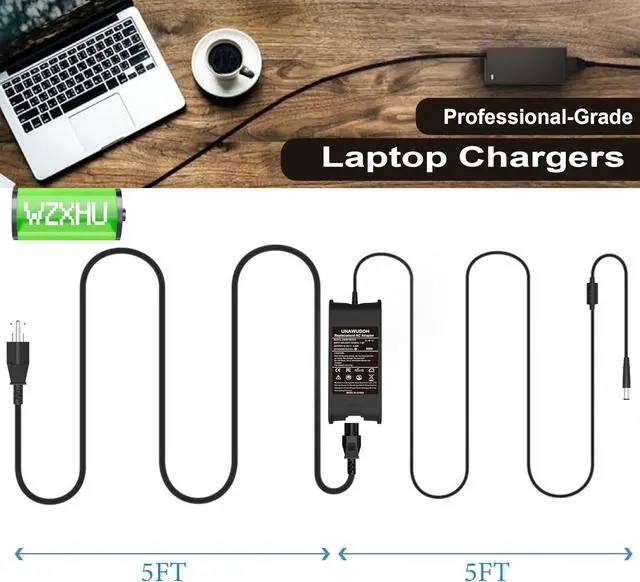 Alt view image 5 of 6 - 65W Laptop Charger Compatible with Dell Latitude 5400 5480 7480 7490 5490 E5470 E6420 5580 5500 5590 5280 E6410 E5570 E6430 E6440 E6540 AC Adapter Power Cord