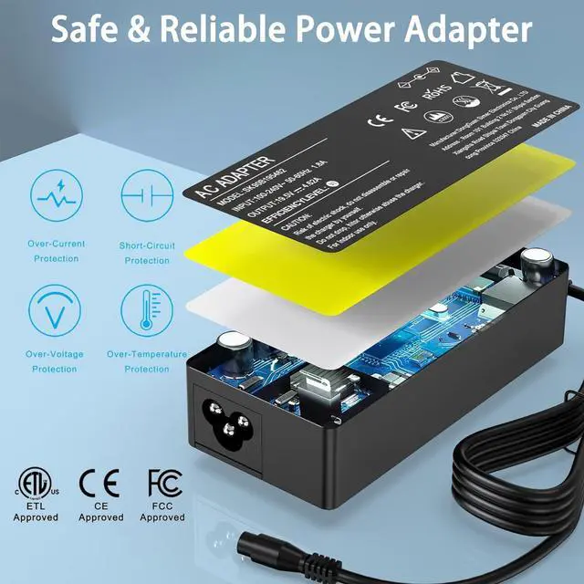 Alt view image 6 of 7 - 90W Universal Laptop Charger Replacement for HP     IBM Toshiba   Google MacBook Pro Fujitsu Gateway Notebook Ultrabook Chromebook Power Supply Cord with 16 Tips