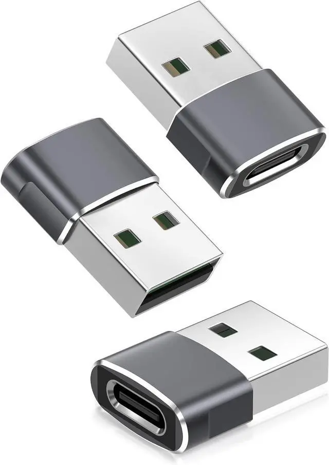 Main image of USB to USB C Adapter iPhone 16 16e 15 Pro Max Charger Adapter 3Pack USBC Female to USB A Male Type C OTG Converter for  Watch iWatch 10 9 SE AirPod iPad Mini Air  Galaxy S25 S24