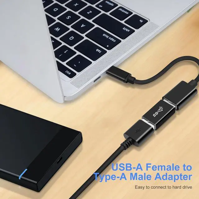 Alt view image 2 of 7 - USB 3.0 A Male to A Female Adapter (2 Pack) OTG 3.0 USB A to A Cable Extender