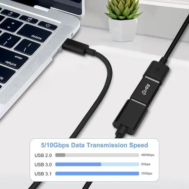 Alt view image 3 of 7 - USB 3.0 A Male to A Female Adapter (2 Pack) OTG 3.0 USB A to A Cable Extender