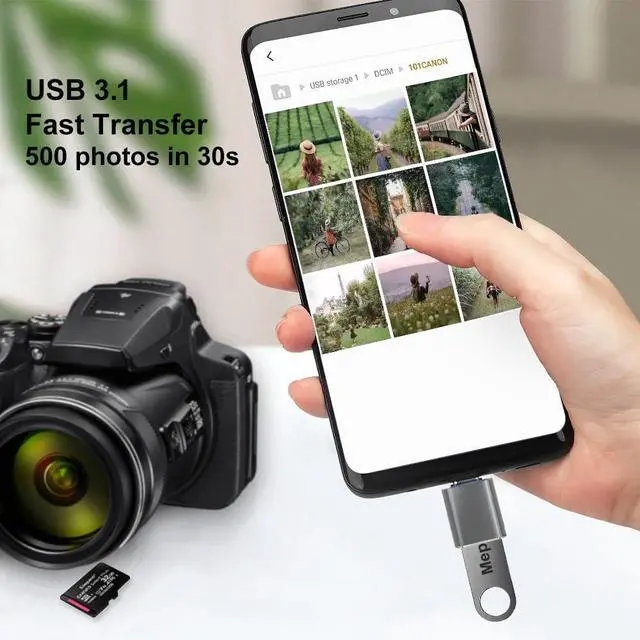 Alt view image 4 of 7 - USB C to USB Adapter USB C Adapter Type C Male to USB 3.1 Female Adaptor OTG USB Adapter to USB C Compatible with MacBook Pro  Galaxy Type-C Smartphones Tablets and Laptops (Grey)