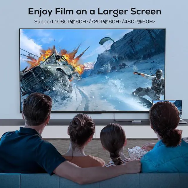 Alt view image 5 of 7 - USB to HDMI Adapter USB 3.0 to HDMI Audio 1080P Video Converter Support Mac OS Windows 10/8.1/8/7 for Monitor Desktop PC TV Projector