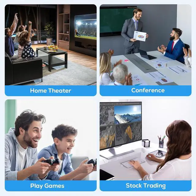 Alt view image 7 of 7 - USB to HDMI Adapter USB 3.0 to HDMI Audio 1080P Video Converter Support Mac OS Windows 10/8.1/8/7 for Monitor Desktop PC TV Projector
