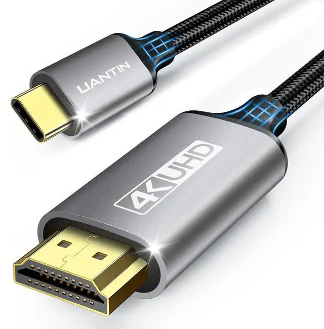 Main image of USB C to HDMI Cable 6Ft | 4K High-Speed USB 3.1 Type-C to HDMI Cord for Home Office [Thunderbolt 5/4/3 Compatible] with MacBook Galaxy S9 to S24 iPhone 15/16 Series iPad Pro iMac Surface