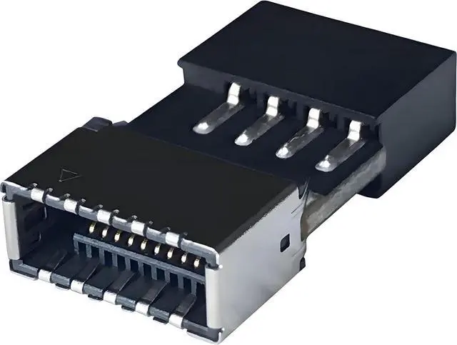 Alt view image 5 of 7 - USB 2.0 to USB 3.2 Gen 1 Header Adapter Front Panel Connector Motherboard 9Pin to Type-E/USB C