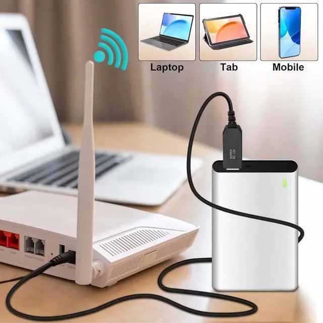 Alt view image 2 of 7 - USB Voltage Step Up Converter - DC 5V to 12V 3ft Cable with DC Jack 5.5 x 2.5mm or 5.5 x 2.1mm