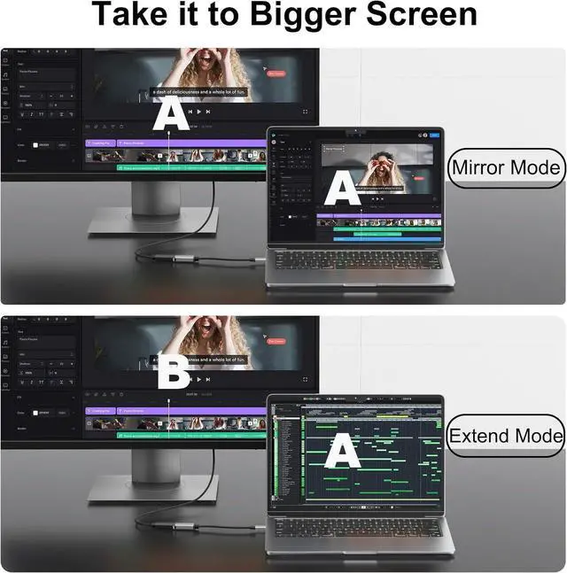 Alt view image 4 of 7 - USB to HDMI Adapter 1080P 60Hz USB A 3.0 to HDMI Adapter for Monitor TV Projectors Compatible with Mac OS Windows 7/8/10/11 - Requires Driver Installation
