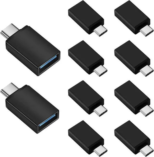 Main image of 10 Pack USB C to USB3.0 Adapter Type C Male to USB Female Adapter for Smartphone PC Laptop Tablet Keyboard