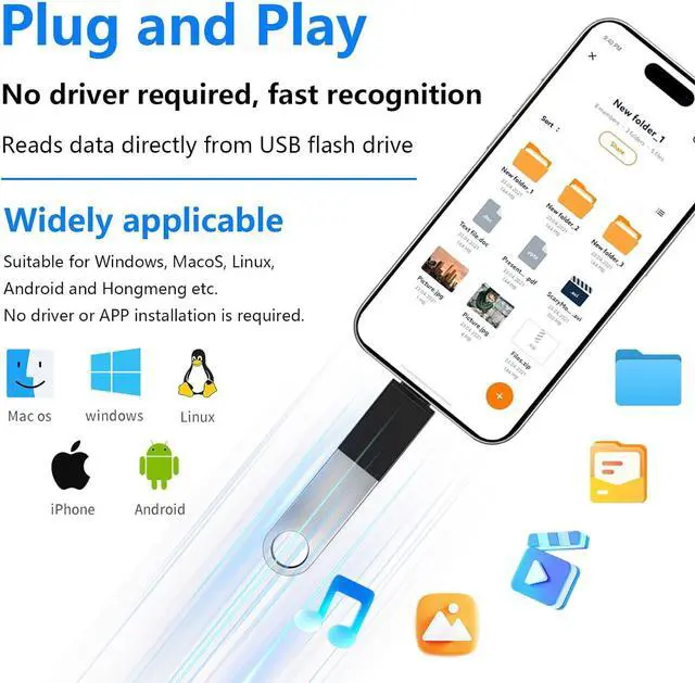 Alt view image 3 of 6 - 10 Pack USB C to USB3.0 Adapter Type C Male to USB Female Adapter for Smartphone PC Laptop Tablet Keyboard