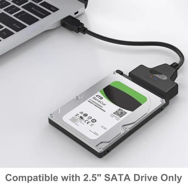 Alt view image 2 of 7 - SATA to USB 3.0 Adapter Cable for 2.5 inch Hard Drive HDD/SSD Data Transfer External Hard Drive Converter Support UASP (Black)
