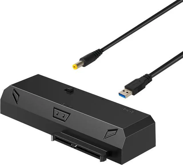 Alt view image 2 of 6 - SATA to USB Adapter for 2.5 3.5 Inch HDD/SSD Hard Drive Disk Optical Drive with 12VPower Adapter 2-in-1 SATA to USB Adapter