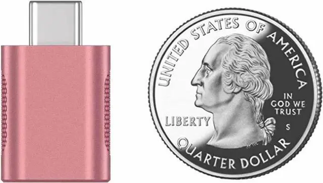 Alt view image 2 of 7 - USB C Adapter (2 Pack) High-Speed Data Transfer USB-C to USB 3.0 Female Adapter for MacBook Pro 2020 iPad Pro 2020  Notebook 9  XPS & More Type C Devices (Rose Gold)