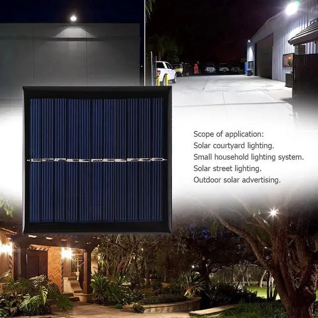 Alt view image 7 of 7 - Solar Charger USB Solar Panel Portable Solar Phone Charger for Cell Phone Charger 95X95mm LED Lights