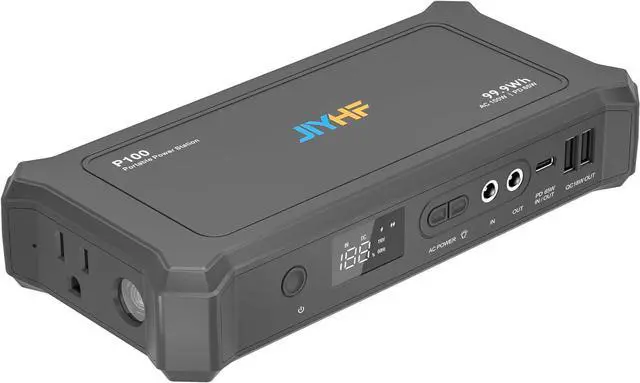 Main image of Portable Power Bank with AC Outlet - 99.9Wh/27000mAh High Capacity Laptop Charger,100W + 65W PD USB-C 5521 DC Ports for Business Travel, Home & Outdoor, Emergency Backup Black