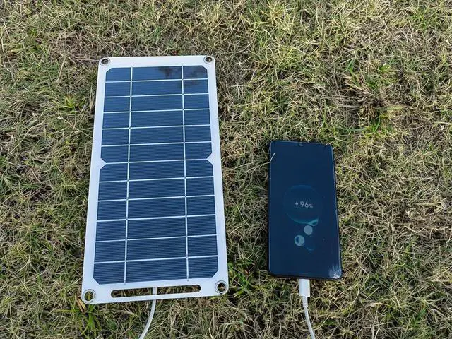 Alt view image 2 of 7 - HUYINGC Solar power Charger with 6 Watt Portable Solar Panel for 1.2V AA & AAA Ni-MH Ni-CD Household Rechargeable Batteries and with 5V USB Output for cellphone or other Batteries needed charging-Blac
