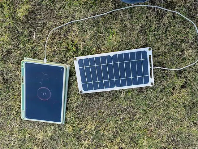 Alt view image 3 of 7 - HUYINGC Solar power Charger with 6 Watt Portable Solar Panel for 1.2V AA & AAA Ni-MH Ni-CD Household Rechargeable Batteries and with 5V USB Output for cellphone or other Batteries needed charging-Blac