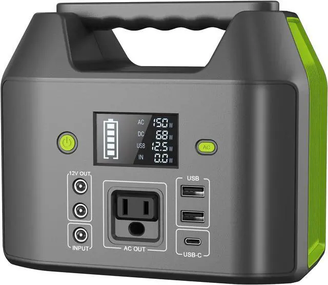 Main image of 155Wh Power Bank 150Wh Portable Power Station 110v Battery Pack 6 Outputs w/AC Outlet LED Light for Outdoor Camping Road Trip Emergency