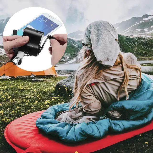 Alt view image 2 of 7 - Portable Hand Crank Generator - 5V USB Charger for Cell Phone Emergency Outdoor Mobile Phone Charging