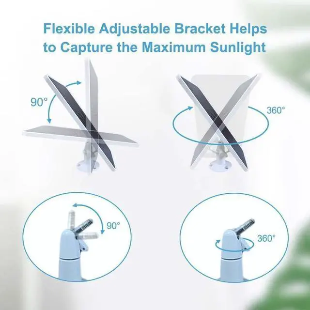 Alt view image 5 of 5 - Solar Panel Charger for Arlo Essential/XL Spotlight Camera Arlo Essential 2K/2K XL Camera with 13FT Micro USB and Type-c Cable and Adjustable Aluminum Alloy Mount Solar Panel Charger(1 Pack)