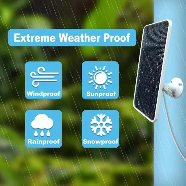 Alt view image 4 of 5 - Solar Panel Charger for Arlo Essential/XL Spotlight Camera Arlo Essential 2K/2K XL Camera with 13FT Micro USB and Type-c Cable and Adjustable Aluminum Alloy Mount Solar Panel Charger(1 Pack)