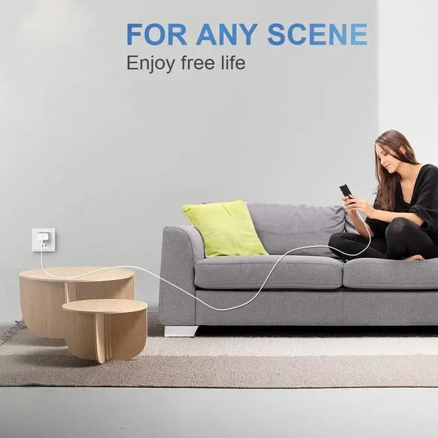 Alt view image 6 of 7 - i Phone 17 16 15 Charger Fast USB C Charger Type-C Charging Block with 6ft Cable Wall Charging Adapter Suitable for iPhone 17/17 Air/17 Pro/17 Pro Max/iPhone 16/16 Plus//16 Pro Max/15/15 Pro (White)