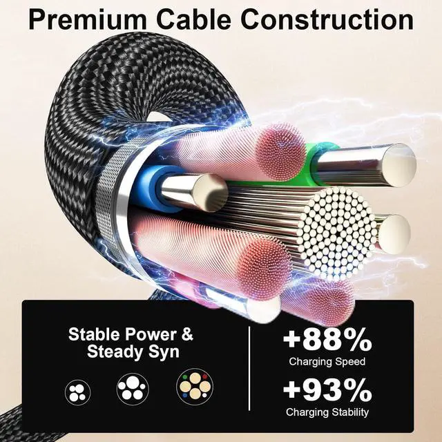 Alt view image 4 of 7 - 6 Inch Type C to Lightning Cable Braided 0.5ft iPhone USB C Cord [MFi Certified] 2 Pack Short Lightning to USBC Cable for iPhone 14/13/12/11 iPad mini
