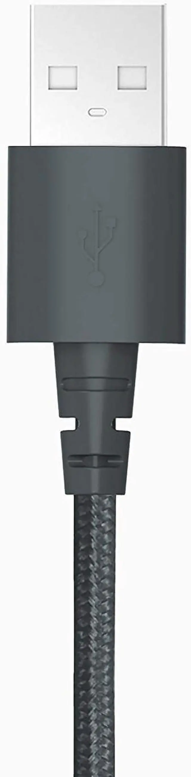 Alt view image 5 of 6 - MFi Certified Lightning Cable to USB A - 2FT Space Grey - Tough-Braided Extra-Strong Jacket - Sync/Charge iPhone & iPad