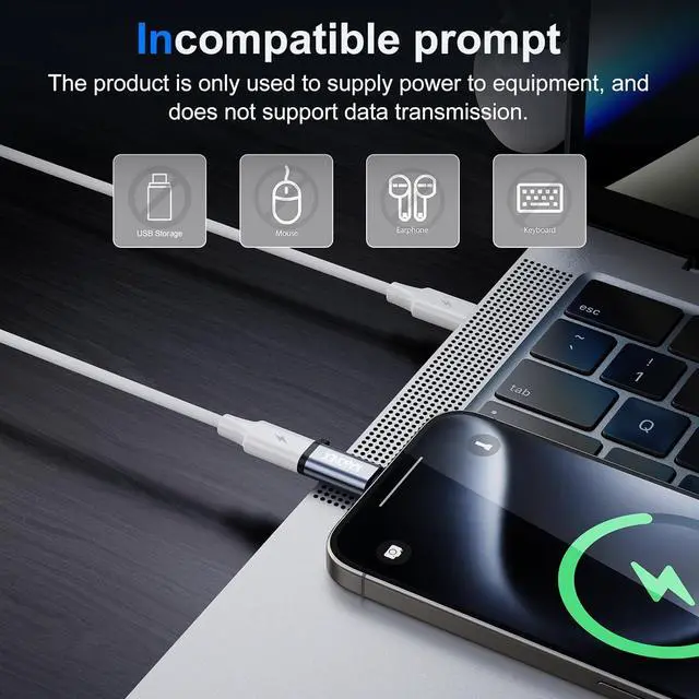 Alt view image 3 of 7 - [ MFi Certified] USB C to Lightning Adapter | 36W PD Fast Charging | Compatible with iPhone 14/13/12/11/X/8/7/6/5S/Se Series iPad Pro iPod Nano | Type C to Lightning Adapter - 3 Pack