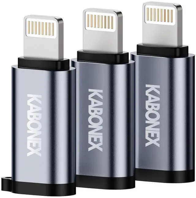 Main image of [ MFi Certified] USB C to Lightning Adapter | 36W PD Fast Charging | Compatible with iPhone 14/13/12/11/X/8/7/6/5S/Se Series iPad Pro iPod Nano | Type C to Lightning Adapter - 3 Pack