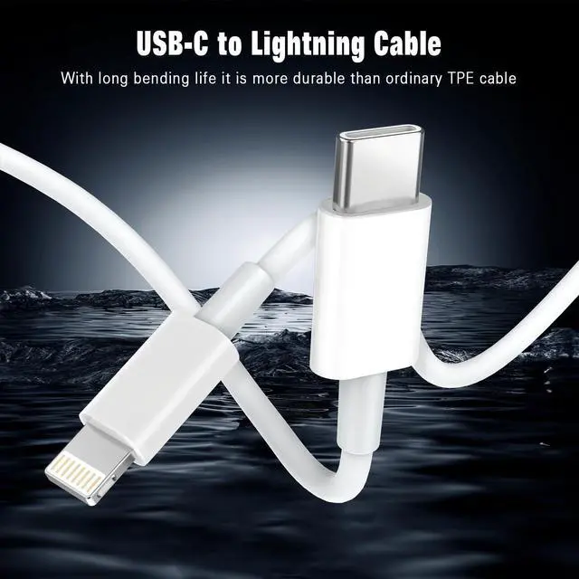 Alt view image 6 of 7 - USB C to Lightning Cable  Carplay Cable 3FT Car iPhone Charger Fast Charging Cord for iPhone 14 13 12 11 Pro Max XR XS X 8 Plus Car Charging Cord