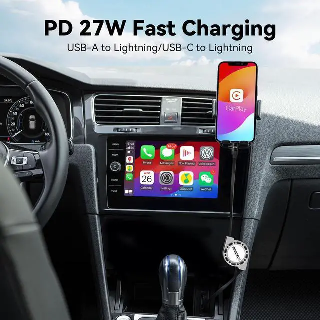 Alt view image 6 of 7 - 3-in-1 Retractable Charging Cable USB C Lightning Adapter USB A/C to Lightning Cable 27W PD [Fast Charging & Data Sync] Multiple Charger for iPhone 14 13 12 11 Xs X SE 8 7 6 5s Plus iPad iPod