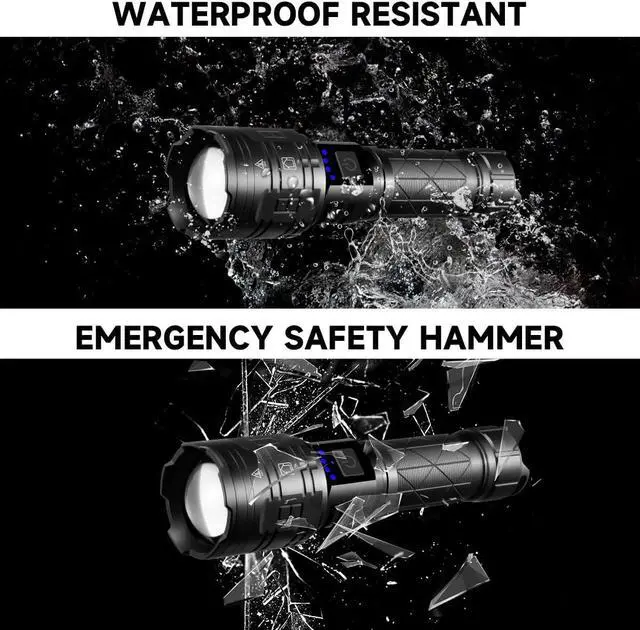 Alt view image 6 of 7 - Rechargeable Flashlights High Lumens Powerful Tactical Flashlights 5 Modes LED Flashlight Adjustable Brightest Flashlight Waterproof Handheld Flash Light for Emergencies Home Camping Hiking