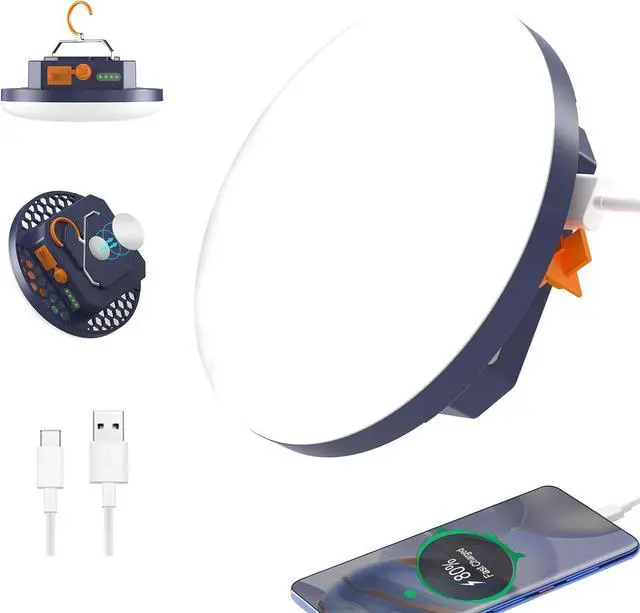 Main image of 10000mAh 4000LM Flashlight Portable LED Camping Lantern Rechargeable Light 30W with Magnet  IPX5 Waterproof Tent Lights Power Failure Emergency