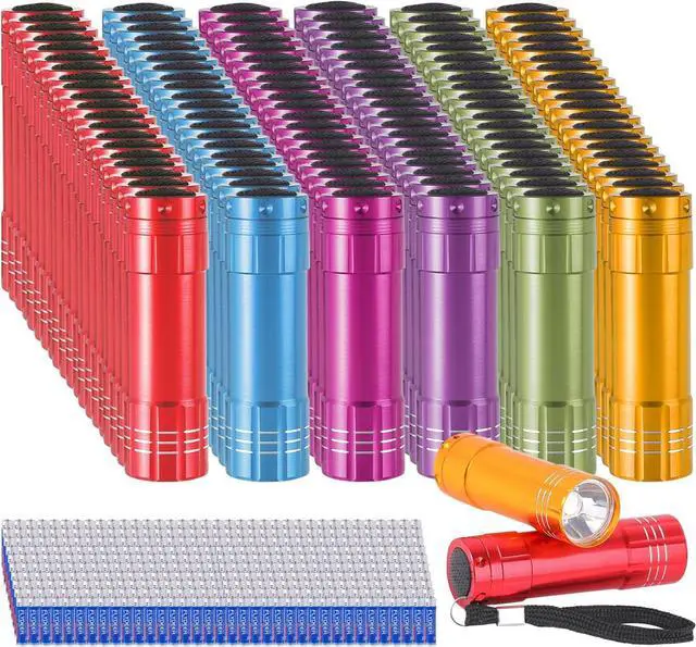 Main image of 120 Pack Small Mini Cheap Flashlight for Kids Bulk with Batteries Aluminum Bulk Flashlights for Camping Essentials Emergency Power Outage Gift to Operation Christmas Child Items Bulk Gift
